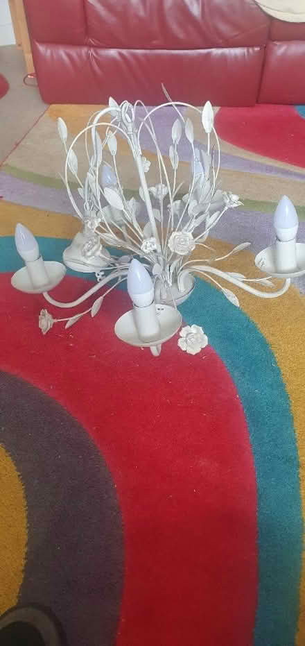 Photo of free White chandelier (G84 Garelochhead)
