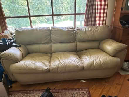 Photo of free Leather couch & matching chair (Summitville ny) #1