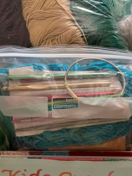 Photo of free Yarn/Hooks/Book (Nashway Dr & W Maple Rd)