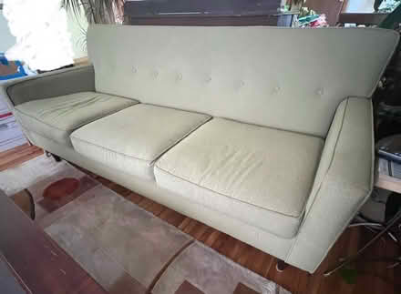 Photo of free Curb Alert: Couch (80”x36” x 36”) (Old Town Orange)