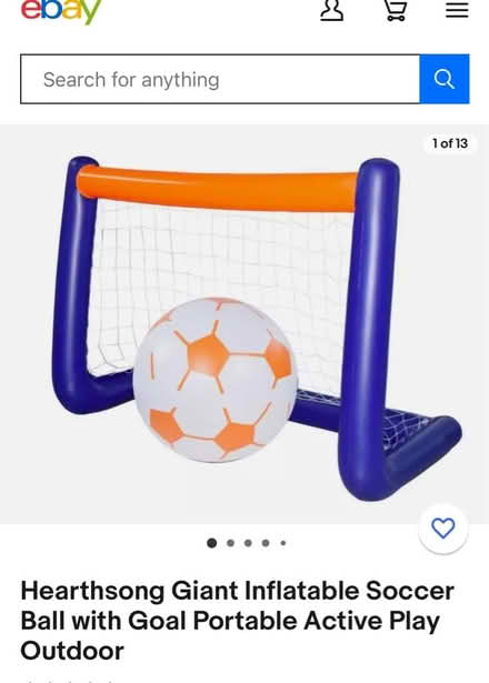 Photo of free Inflatable soccer goal (Fort Lee south)