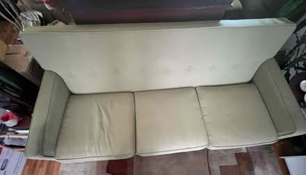 Photo of free Curb Alert: Couch (80”x36” x 36”) (Old Town Orange)