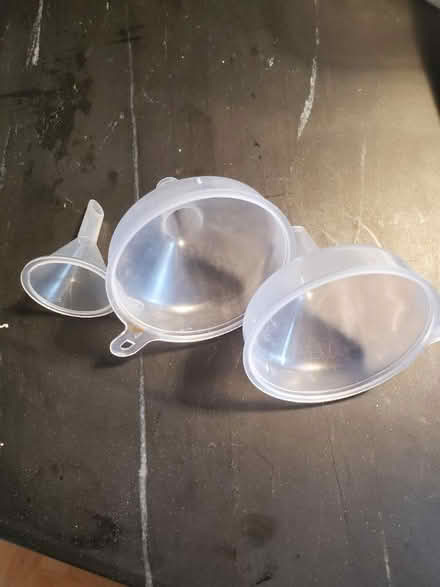 Photo of free Small Plastic Funnels (Queen Anne)