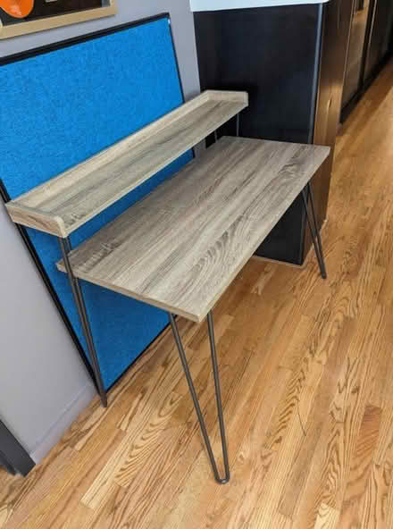 Photo of free Desk with Metal Hair Pin Legs (Houston and 2nd Ave)