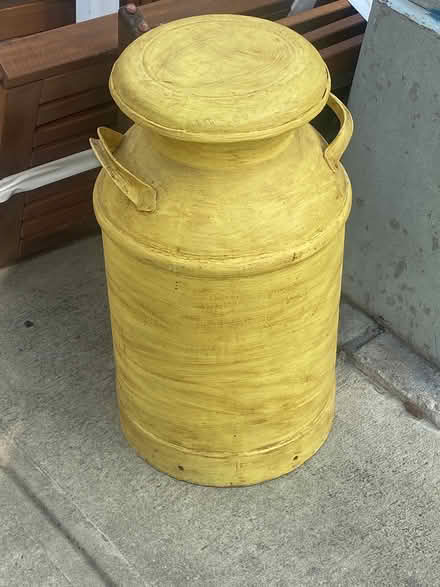 Photo of free Yellow milk can (Bay Ridge)