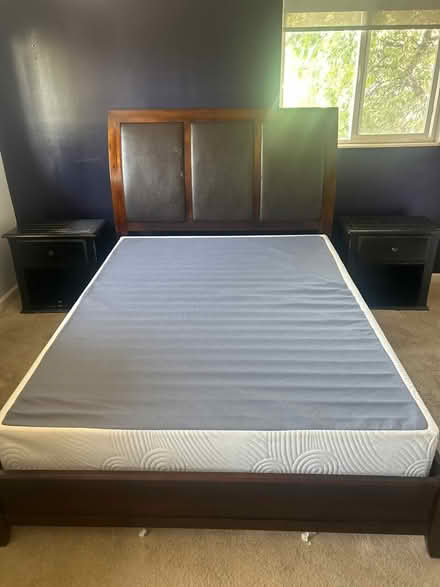 Photo of free Queen bed frame w/ box spring (Millcreek area)