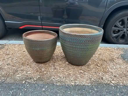 Photo of free 2 Ceramic Garden Pots (North Medford)