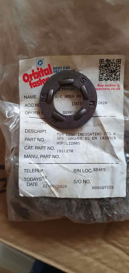 Photo of free 10x large load indicating washers (Wokingham RG40) #1