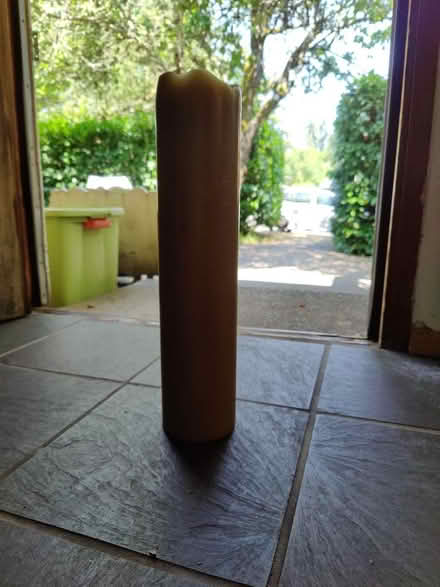 Photo of free Giant Candle 17" Tall 4" Diameter (Victory Heights, North Seattle)