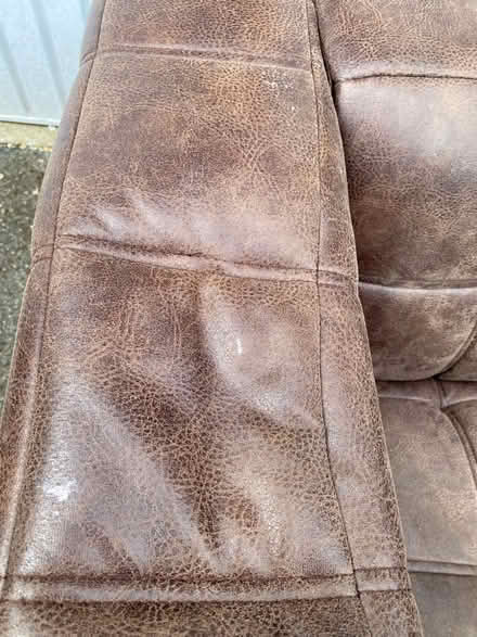 Photo of free Brown leather armchair (Rutland Heights PE9)