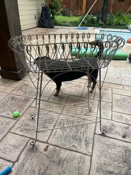 Photo of free Vintage iron plant stand (Memorial)
