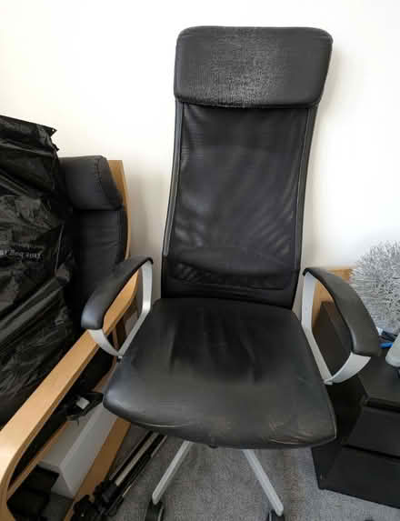Photo of free Ikea Markus chair needs tlc (Cliffe woods, Rochester) #1