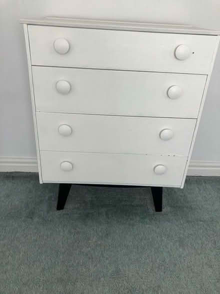 Photo of free Chest of drawers - white (Broad Green L14)