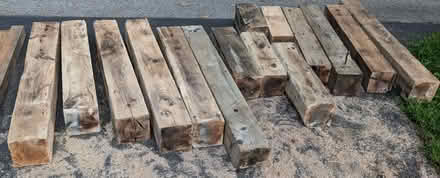 Photo of free 6x6 Railroad ties of varying length (Pleasantville)