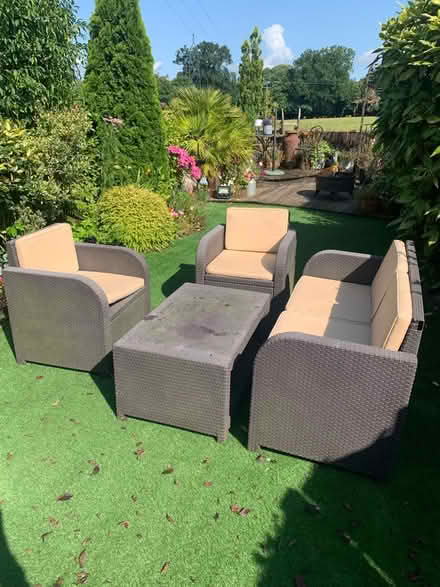 Photo of free Garden chairs and table (Handcross/ near Crawley)