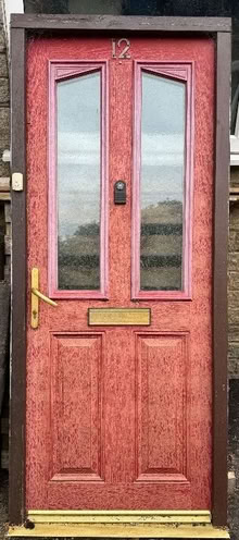 Photo of free Red composite door and frame (Stocksbridge S36)