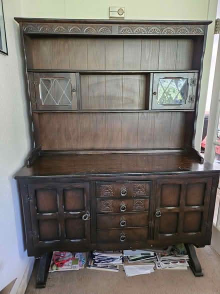 Photo of free Dark Solid Wood Large Welsh Dresser (Woodloes, Warwick, CV34)