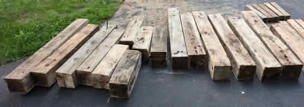 Photo of free 6x6 Railroad ties of varying length (Pleasantville)