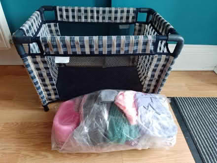 Photo of free Dolls cot & bedding & clothes (Southall, UB2)