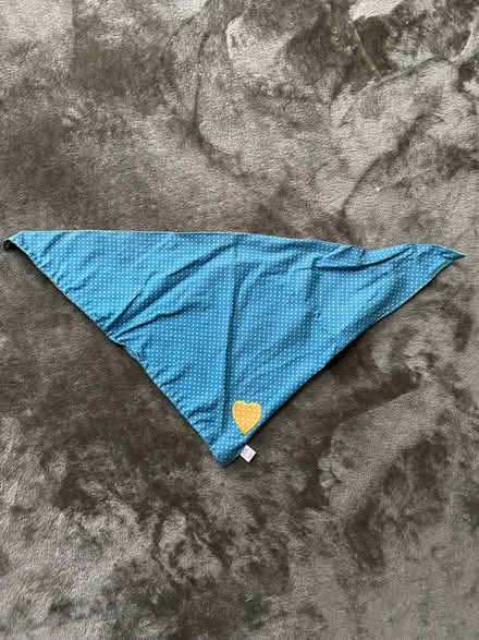 Photo of free Dog bandana. Slumbering Hound brand. Yellow heart motif. (Loughton IG10) #3