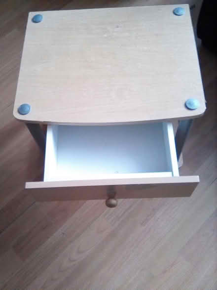 Photo of free Pine Side Table with Drawer (Would make great upcycle projec (Whiston L35) #4