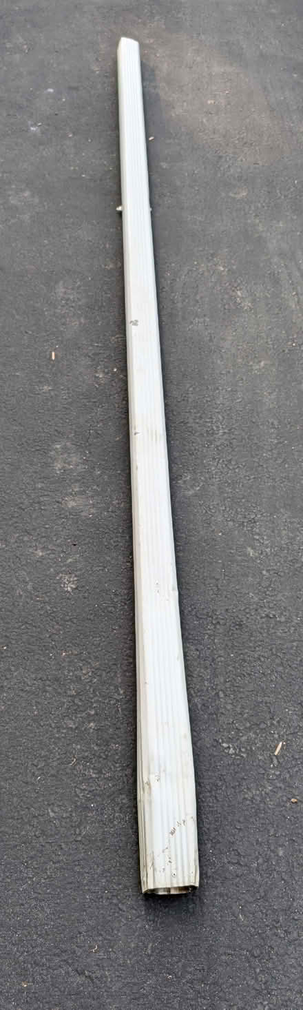 Photo of free 10' White aluminum gutter downspout (Pleasantville) #1