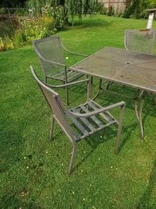 Photo of free Metal 4 seater Garden Table and 4 Chairs (Clint Green NR20) #2