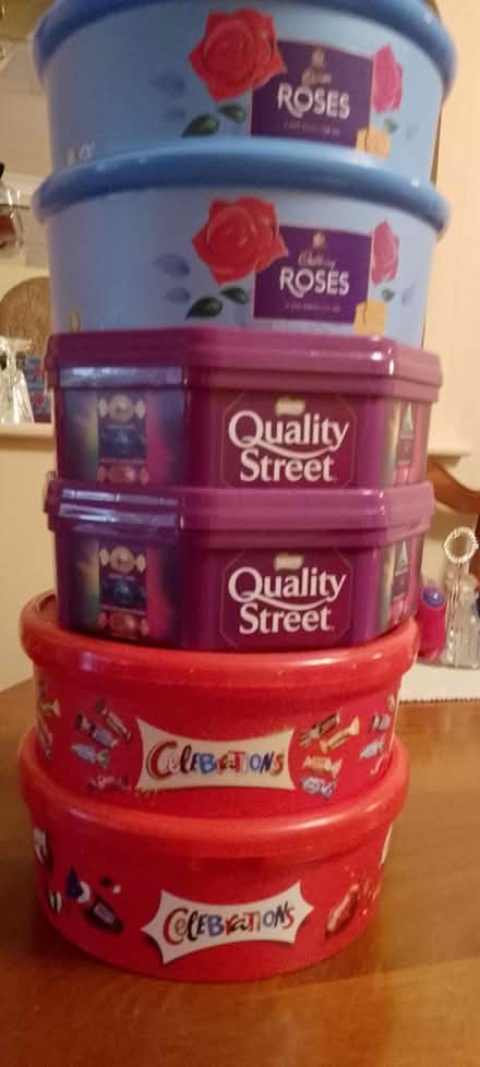 Photo of free large round chocolate containers (Roffey Horsham) #2