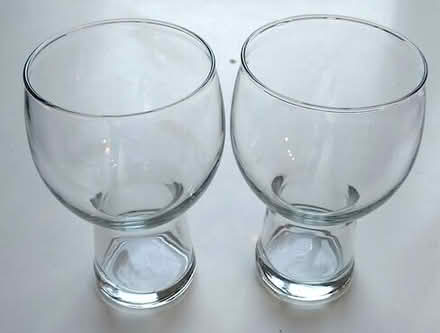 Photo of free Pair of glass candle holders / vases / goblets / dessert cups #1