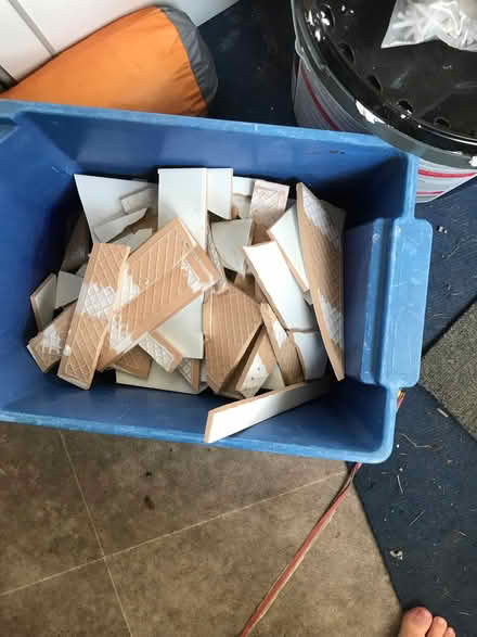 Photo of free Broken white tiles (North Wingfield S42)