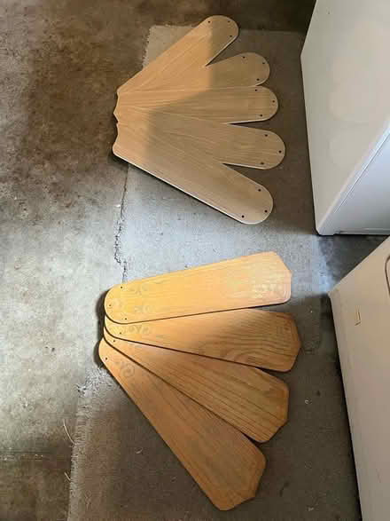 Photo of free wood ceiling fan blades (Burlingame, 101 Broadway Exit) #1