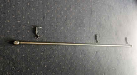 Photo of free Brushed chrome curtain pole (walberton) #1