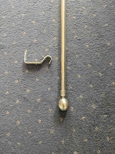 Photo of free Brushed chrome curtain pole (walberton) #2