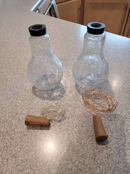 Photo of free Crackle glaze jars + Bottle/Cork Fairy Lights (Grange-over-Sands LA11) #2