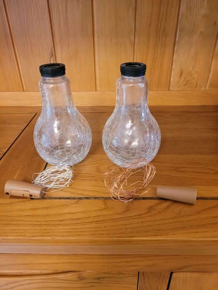 Photo of free Crackle glaze jars + Bottle/Cork Fairy Lights (Grange-over-Sands LA11) #1