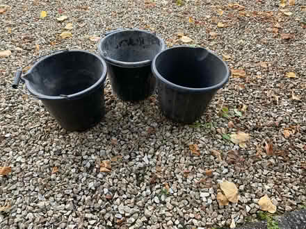 Photo of free 3 black buckets (Glasgow G41)