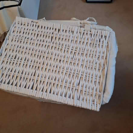 Photo of free White wicker laundry basket (New Southgate N11)