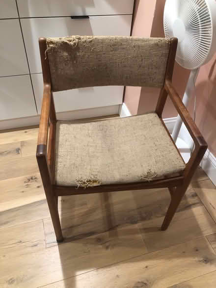 Photo of free 2 solid wood, vintage MCM chairs (Shaw) #1