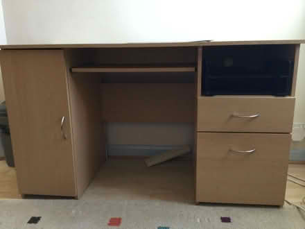 Photo of free Large wooden desk/ garage bench, storage unit (IQ Winnersh RG41) #1