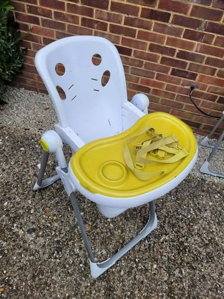 Photo of free Children’s high chair - white and yellow (Kings Furlong RG21) #1