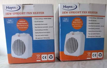 Photo of free 2 Portable Electric Hayes Upright 2KW Heater Brand New (Dunblane FK15)