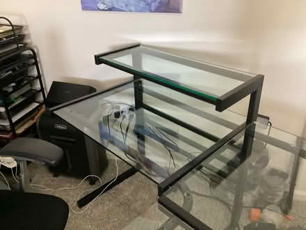 Photo of free modern steel and glass top desk (Playhouse District) #4