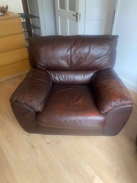 Photo of free 2 Seater Leather Sofa & Chair (Ranelagh)