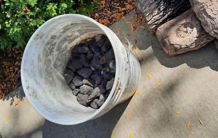 Photo of free Ceramic Fireplace Logs + Rocks (Hobson & Greene Rds) #2