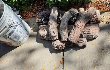 Photo of free Ceramic Fireplace Logs + Rocks (Hobson & Greene Rds) #1