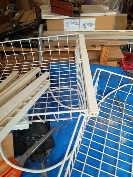 Photo of free 4 plastic covered wire baskets - white (Billing Road East area) #3