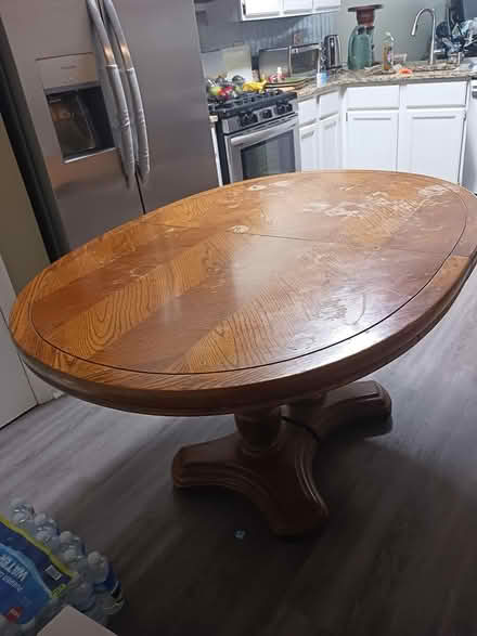 Photo of free Solid Oak Table & chairs (30083)