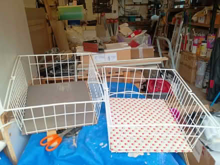 Photo of free 4 plastic covered wire baskets - white (Billing Road East area) #2