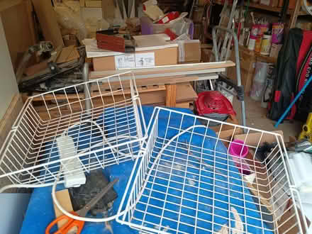 Photo of free 4 plastic covered wire baskets - white (Billing Road East area) #4