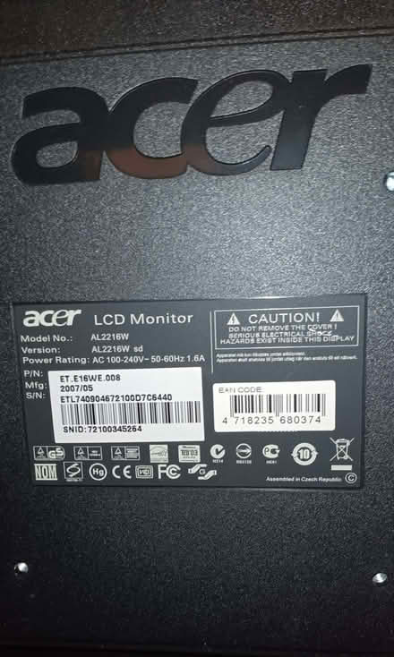 Photo of free Acer 22" Computer Monitor (Becontree RM8) #3